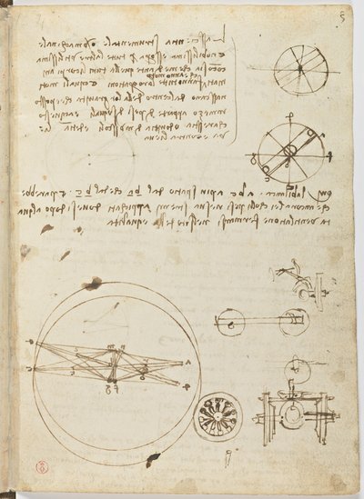 Birds Flight Code, c. 1505-06, paper manuscript, sheet 3 (recto) by Leonardo da Vinci
